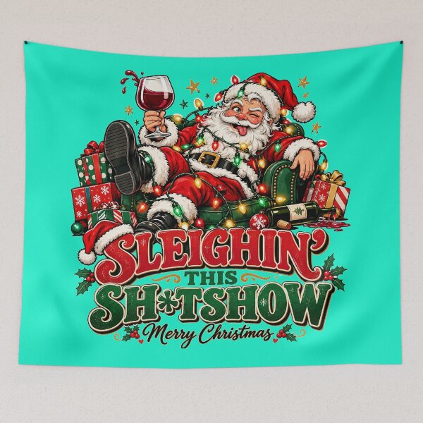 Item preview, Sleighin’ This Sh*tshow – Funny Drunk Santa Christmas designed and sold by Flower Magic .