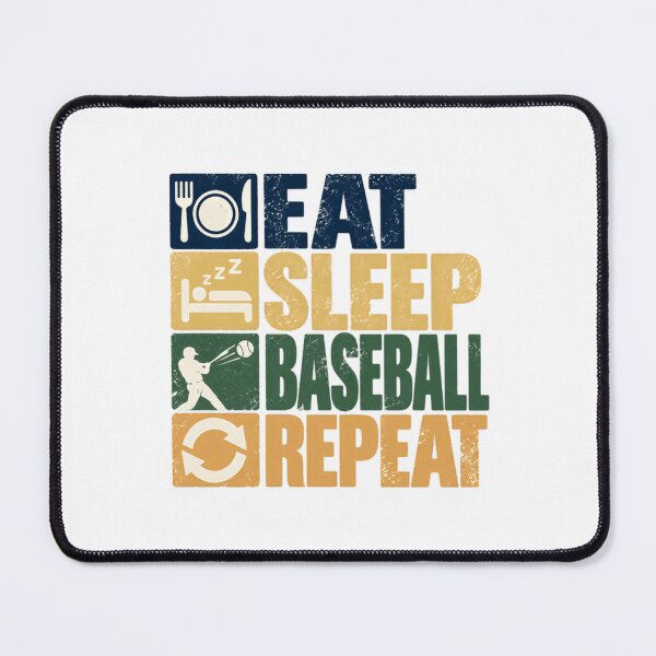 Item preview, Eat Sleep Baseball Repeat Baseball Fan Player Hobby designed and sold by SEEM-drawing.