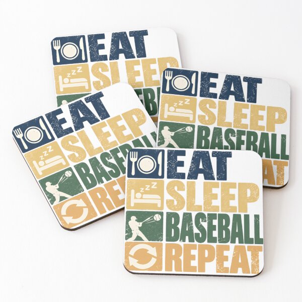 Item preview, Eat Sleep Baseball Repeat Baseball Fan Player Hobby designed and sold by SEEM-drawing.