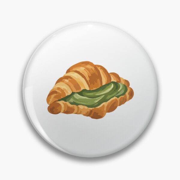 Item preview, Matcha Filled Croissant Pastry Illustration designed and sold by zan-mf.