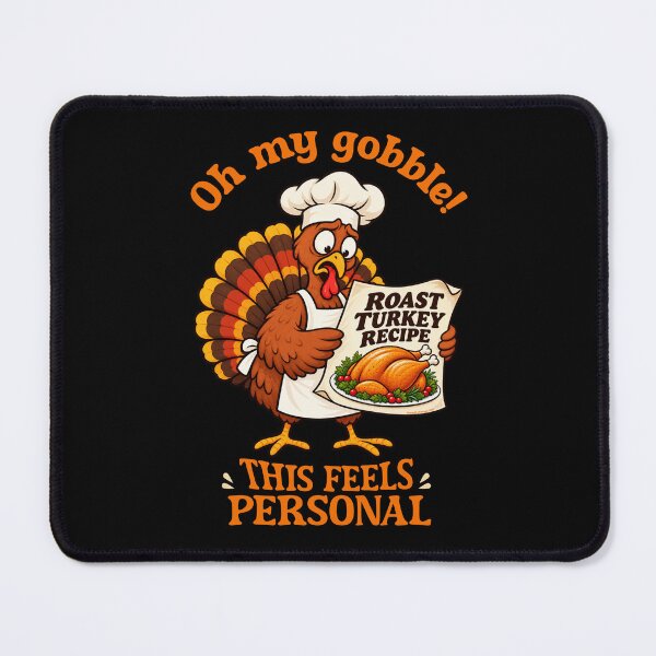 Item preview, Funny Thanksgiving Turkey Chef - Oh My Gobble! - designed and sold by Made by Tamar.