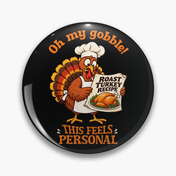 Item preview, Funny Thanksgiving Turkey Chef - Oh My Gobble! -  designed and sold by Made by Tamar.