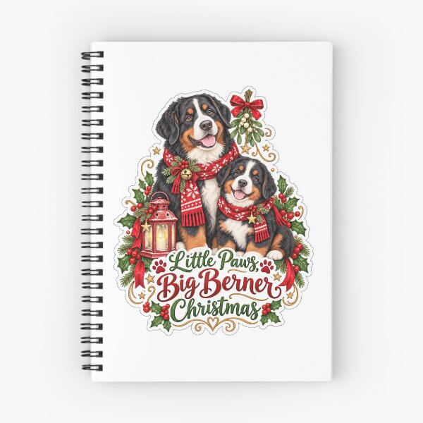 Item preview, Little Paws Big Berner Bernese Christmas Pair designed and sold by badburropress.