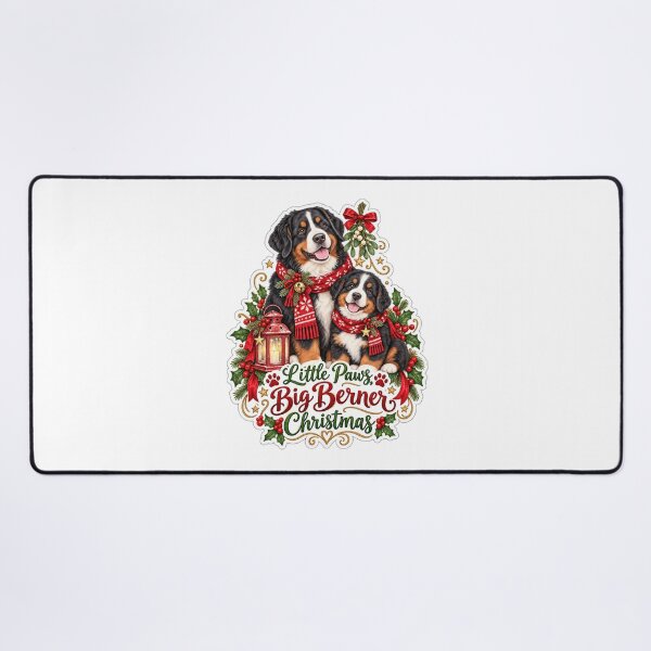 Item preview, Little Paws Big Berner Bernese Christmas Pair designed and sold by badburropress.
