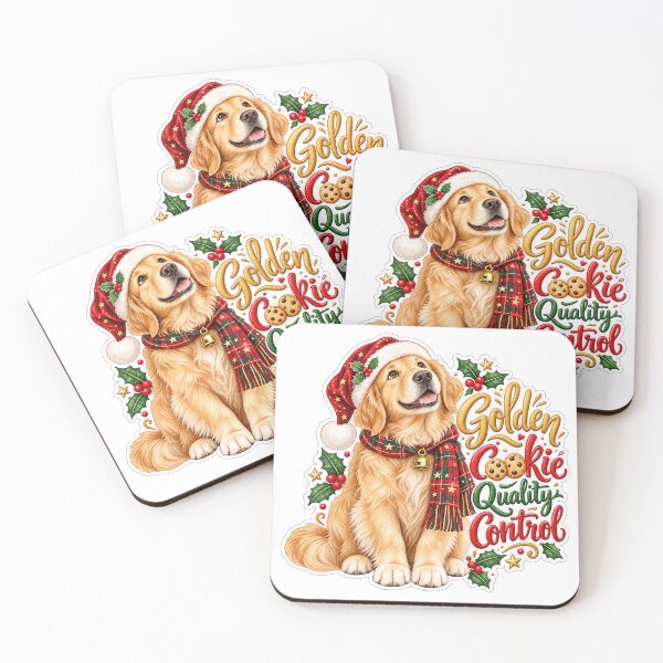 Item preview, Golden Cookie Quality Control Retriever Christmas designed and sold by badburropress.