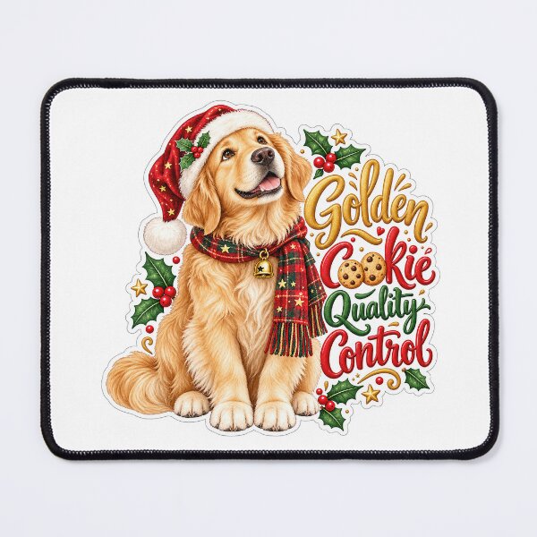 Item preview, Golden Cookie Quality Control Retriever Christmas designed and sold by badburropress.