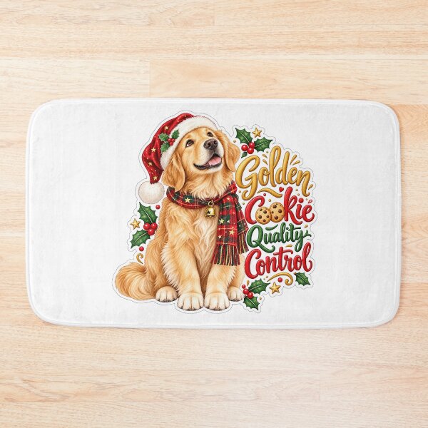 Item preview, Golden Cookie Quality Control Retriever Christmas designed and sold by badburropress.