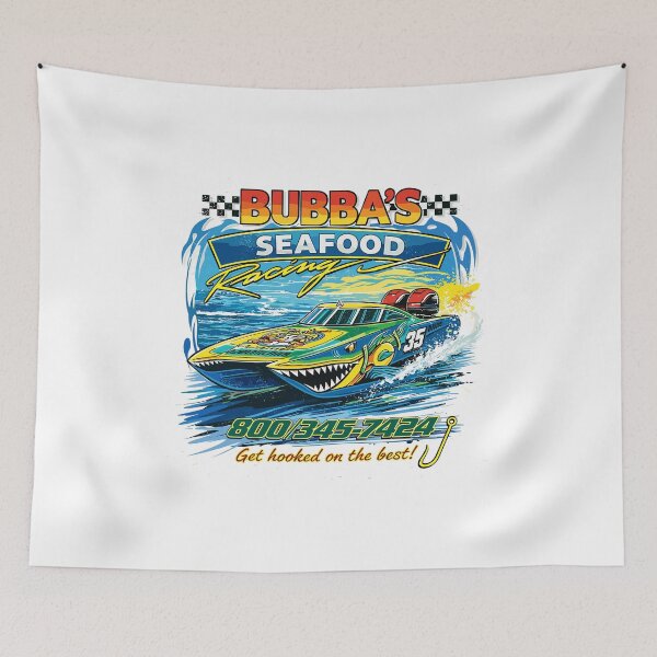 Item preview, Bubba's Seafood Racing Boat Poster designed and sold by Matinez Pink.