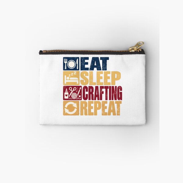 Item preview, Eat Sleep Crafting Repeat Crafter Hobbyist designed and sold by SkeletonsDanger.