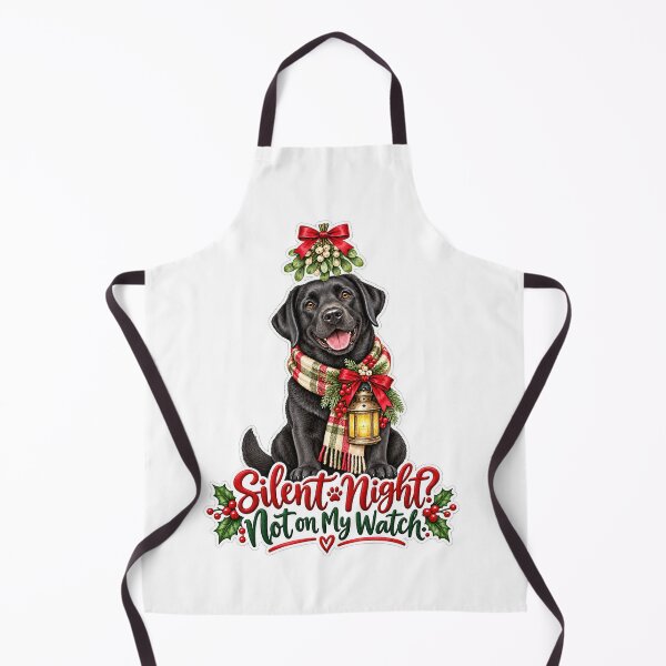 Item preview, Silent Night Not on My Watch Black Lab Christmas designed and sold by badburropress.
