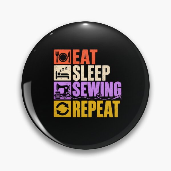 Item preview, Eat Sleep Sewing Repeat Sewing Lover Seamstress Quilter Hobby designed and sold by RetroMini2026.