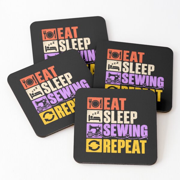 Item preview, Eat Sleep Sewing Repeat Sewing Lover Seamstress Quilter Hobby designed and sold by RetroMini2026.