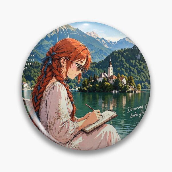 Item preview, Slovenia — Lake Bled — A Fairytale Afternoon of Sketches, Mountains and Emerald Water designed and sold by DibujandoPorfa.