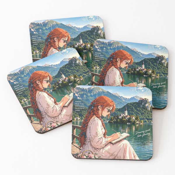 Item preview, Slovenia — Lake Bled — A Fairytale Afternoon of Sketches, Mountains and Emerald Water designed and sold by DibujandoPorfa.