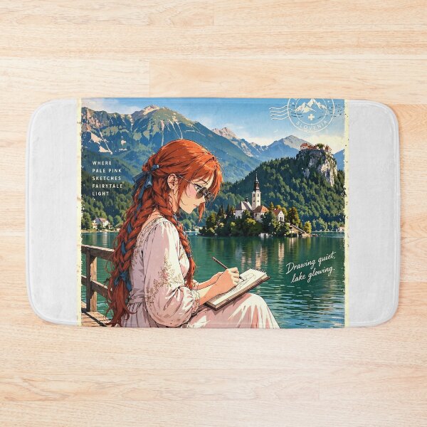 Item preview, Slovenia — Lake Bled — A Fairytale Afternoon of Sketches, Mountains and Emerald Water designed and sold by DibujandoPorfa.