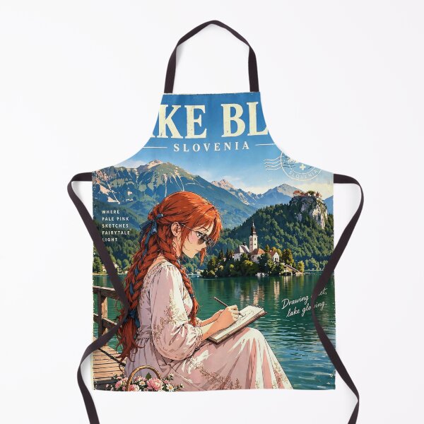 Item preview, Slovenia — Lake Bled — A Fairytale Afternoon of Sketches, Mountains and Emerald Water designed and sold by DibujandoPorfa.