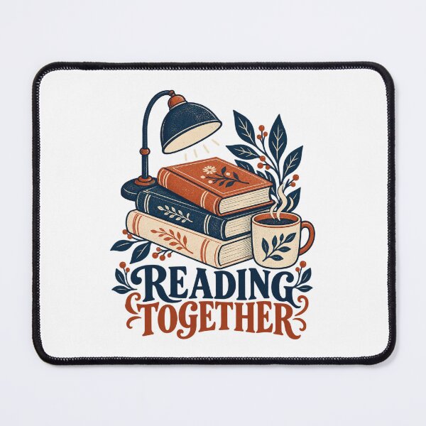 Item preview, Reading Together Book Club, Books Lamp and Coffee Graphic designed and sold by haitrieuic96.