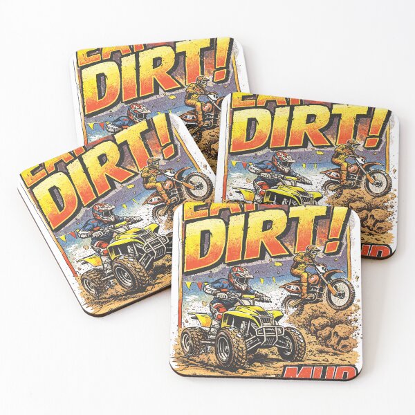 Item preview, Eat Dirt Mud Quad Dirtbike Racing Poster designed and sold by Matinez Pink.