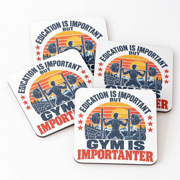 Item preview, Education Is Important But Gym Is Importanter Weightlifting Fitness Humor designed and sold by NeedForParks.