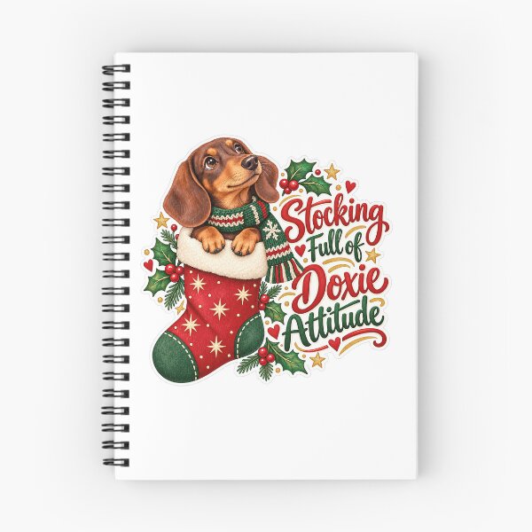 Item preview, Stocking Full of Doxie Attitude Christmas designed and sold by badburropress.