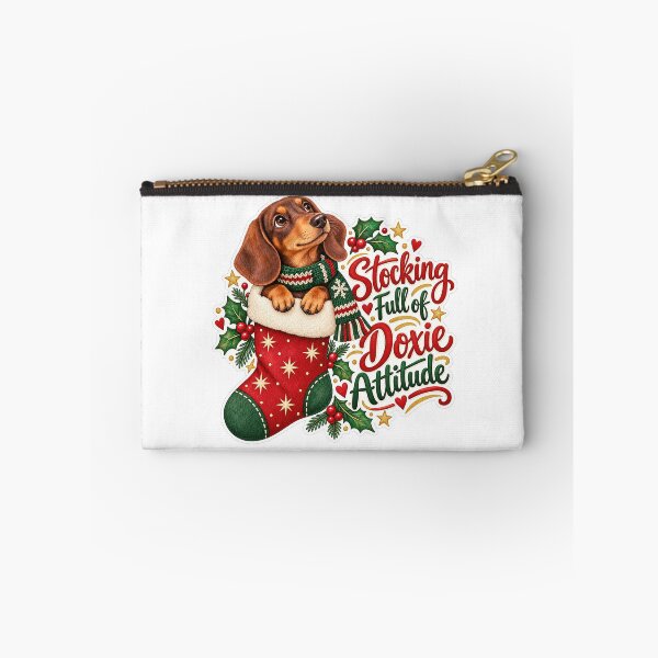 Item preview, Stocking Full of Doxie Attitude Christmas designed and sold by badburropress.