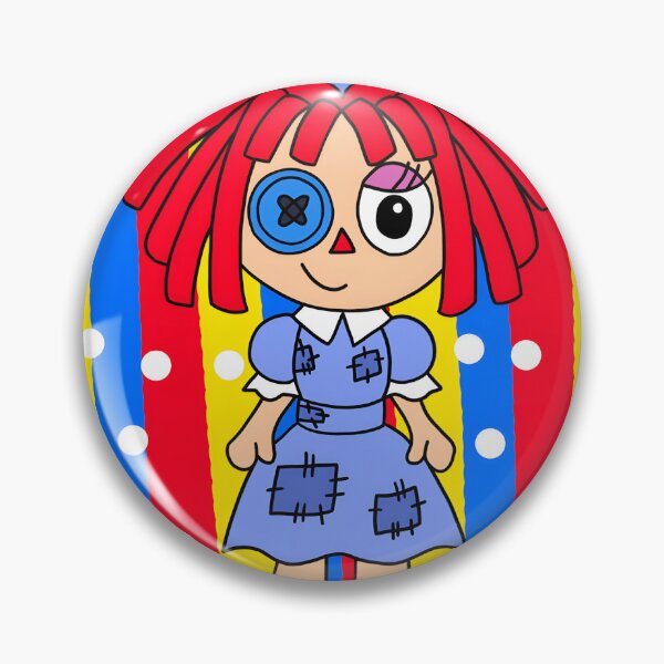 Item preview, Red-Haired Button-Eyed Rag Doll designed and sold by kotomo-e-art.