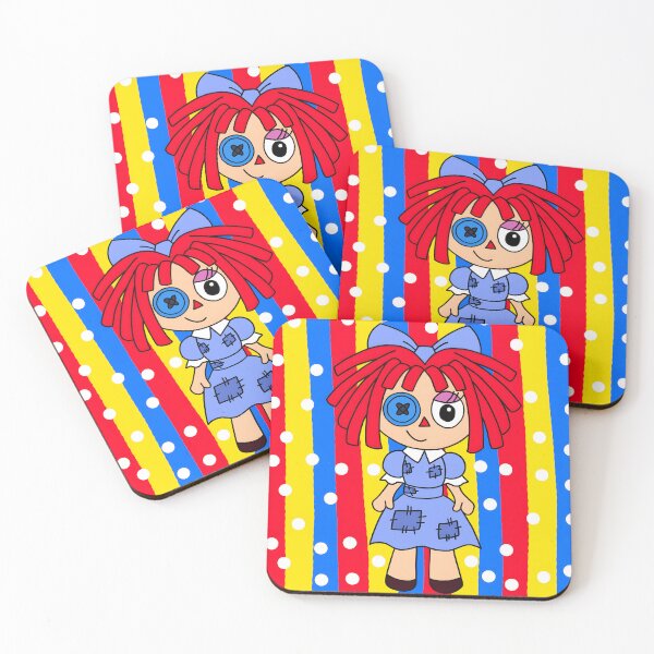 Item preview, Red-Haired Button-Eyed Rag Doll designed and sold by kotomo-e-art.