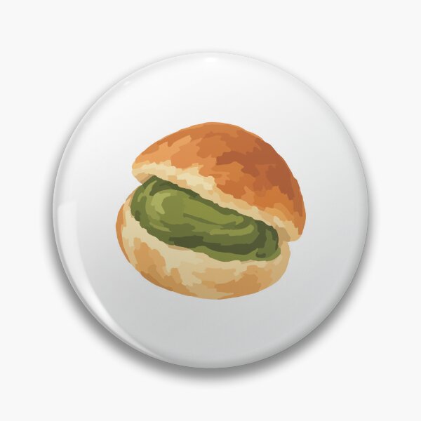Item preview, Matcha Cream Bun Bread Illustration designed and sold by zan-mf.