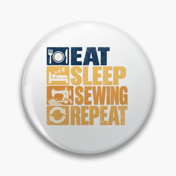 Item preview, Eat Sleep Sewing Repeat Sewing Hobby Crafter Seamstress designed and sold by SkeletonsDanger.