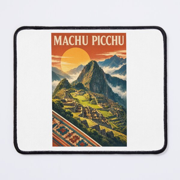 Item preview, Machu Picchu Vintage Travel Poster – Retro Inca Citadel – Peru Andean Landscape Art Tee designed and sold by bobscraze.