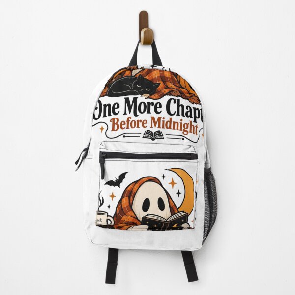 Item preview, One More Chapter Before Midnight – Cozy Ghost Reading Book Halloween designed and sold by Sanika arts .