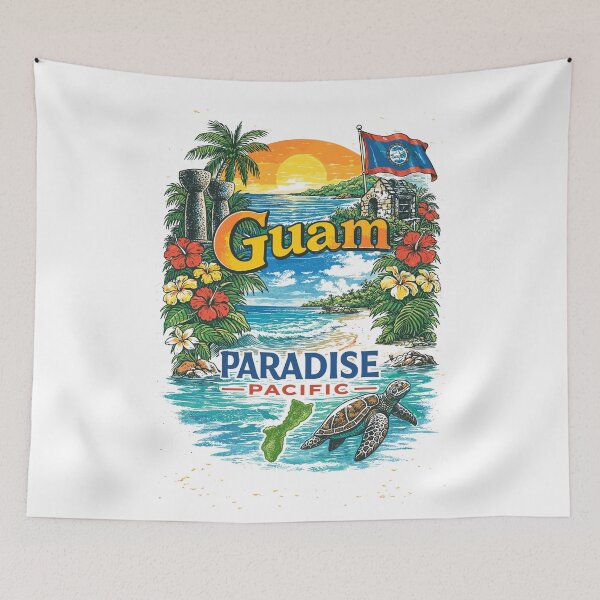 Item preview, Guam Paradise Pacific Island Poster designed and sold by Matinez Pink.