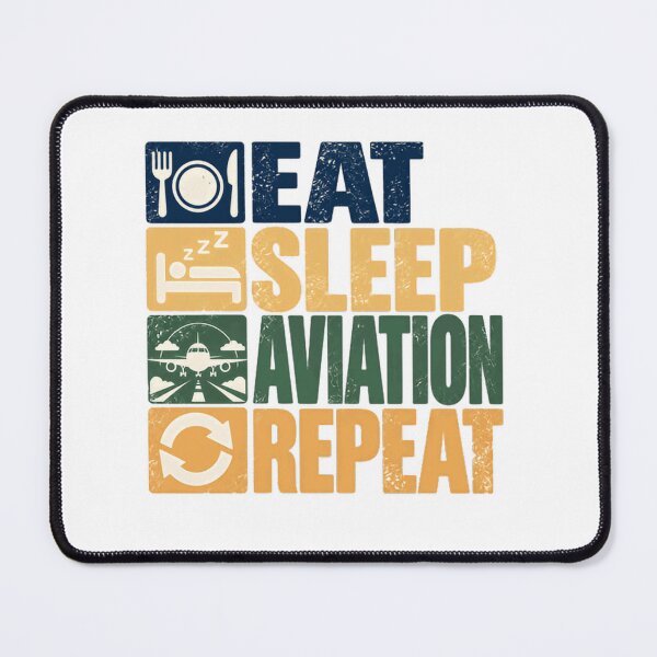 Item preview, Eat Sleep Aviation Repeat Pilot Flying Enthusiast designed and sold by SkeletonsDanger.