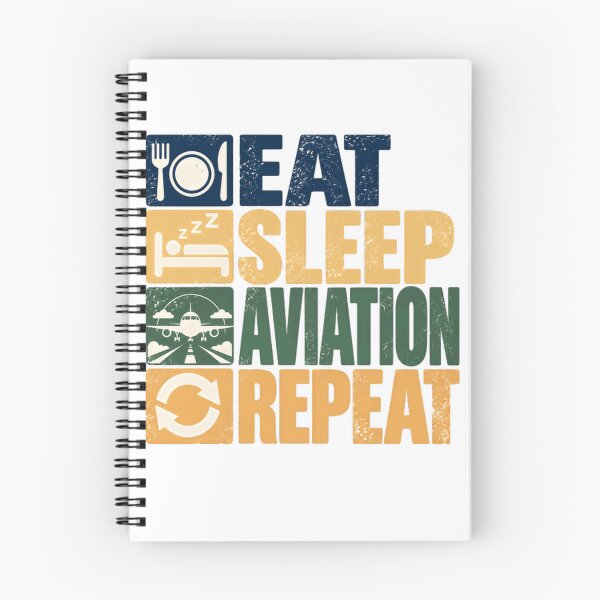 Item preview, Eat Sleep Aviation Repeat Pilot Flying Enthusiast designed and sold by SkeletonsDanger.