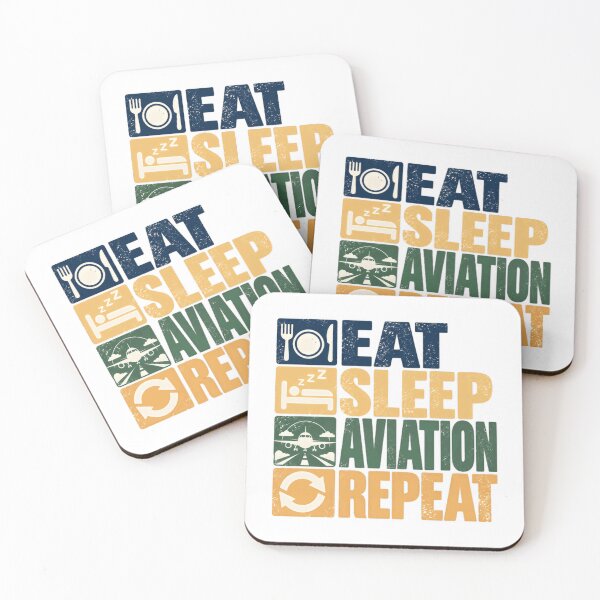 Item preview, Eat Sleep Aviation Repeat Pilot Flying Enthusiast designed and sold by SkeletonsDanger.