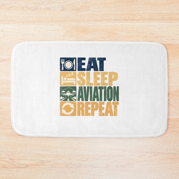Item preview, Eat Sleep Aviation Repeat Pilot Flying Enthusiast designed and sold by SkeletonsDanger.