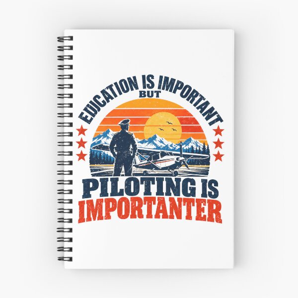 Item preview, Education Is Important But Piloting Is Importanter Pilot Aviation Flying Aviator designed and sold by NeedForParks.