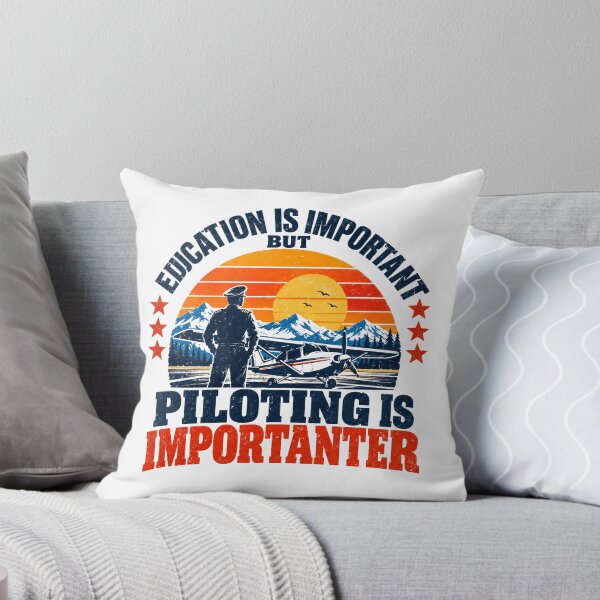 Item preview, Education Is Important But Piloting Is Importanter Pilot Aviation Flying Aviator designed and sold by NeedForParks.