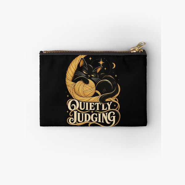 Item preview, Quietly Judging Cat, Black Cat and Golden Yarn Graphic designed and sold by haitrieuic96.