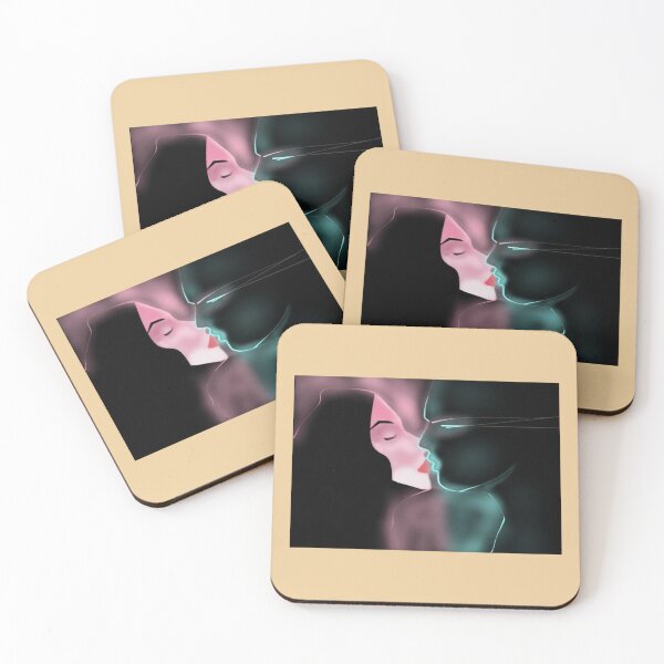 Item preview, Neon Outline Midnight Kiss Silhouette designed and sold by AbstractAngstt.