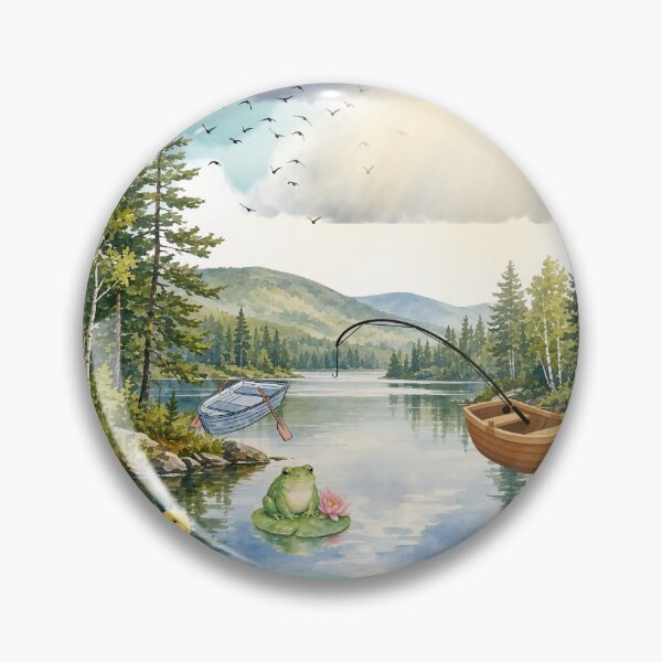 Item preview, Lake scene designed and sold by CurlyDoodle.