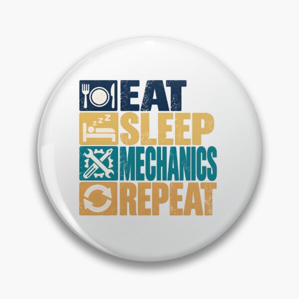 Item preview, Eat Sleep Mechanics Repeat Mechanic Auto Technician Car Repair Automotive Gift designed and sold by SkeletonsDanger.