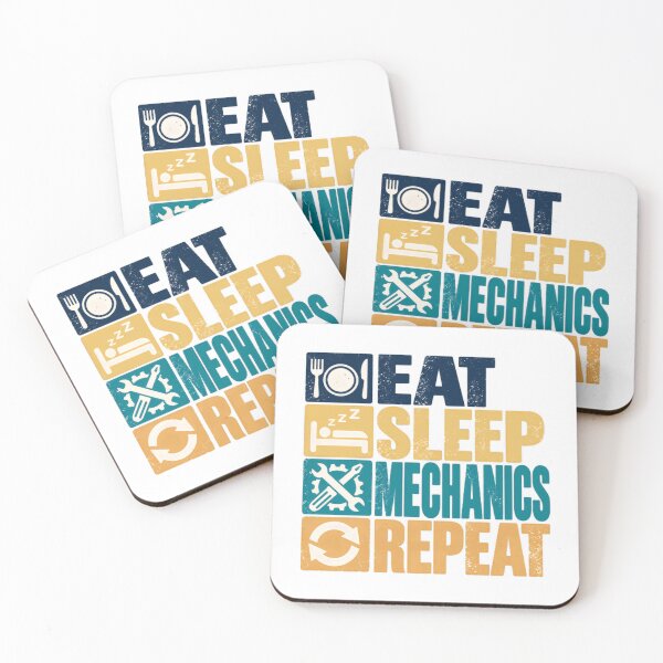 Item preview, Eat Sleep Mechanics Repeat Mechanic Auto Technician Car Repair Automotive Gift designed and sold by SkeletonsDanger.