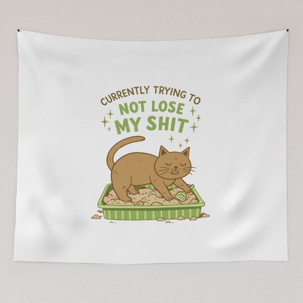 Item preview, Trying Not To Lose My Shit Cat Poster designed and sold by Matinez Pink.