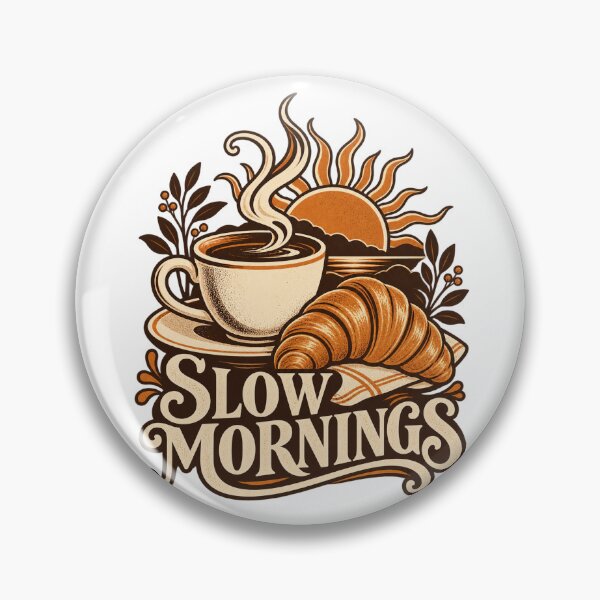 Item preview, Slow Mornings Coffee, Croissant Cup and Sunrise Graphic designed and sold by haitrieuic96.