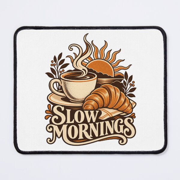 Item preview, Slow Mornings Coffee, Croissant Cup and Sunrise Graphic designed and sold by haitrieuic96.