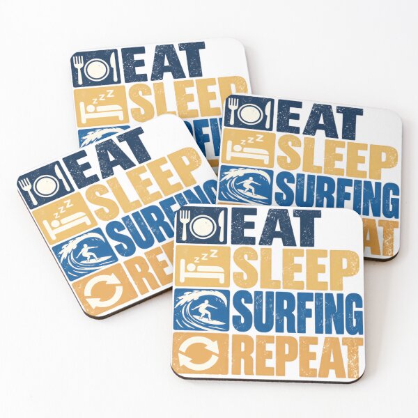 Item preview, Eat Sleep Surfing Repeat Surfer Lifestyle Ocean Hobby designed and sold by SEEM-drawing.