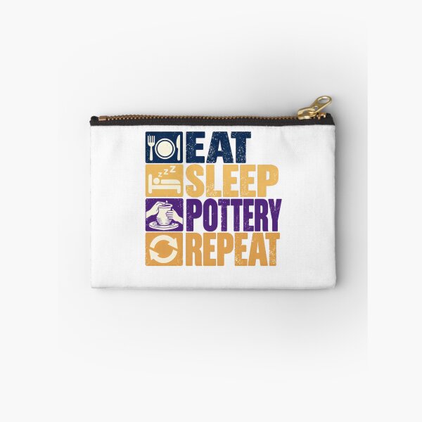 Item preview, Eat Sleep Pottery Repeat Potters Hobby Ceramics Lover designed and sold by SkeletonsDanger.