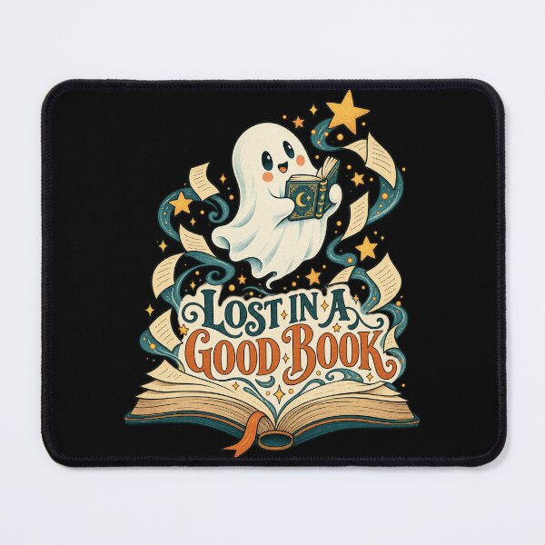 Item preview, Lost in a Good Book Ghost, Reading Ghost Halloween Graphic designed and sold by haitrieuic96.