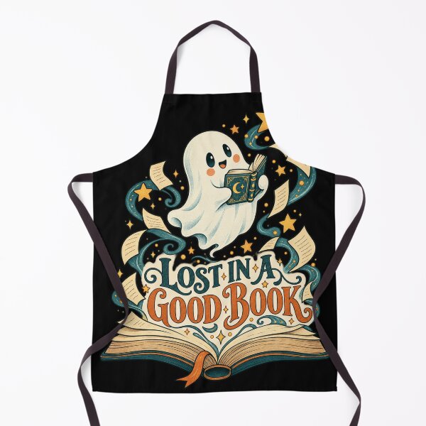 Item preview, Lost in a Good Book Ghost, Reading Ghost Halloween Graphic designed and sold by haitrieuic96.